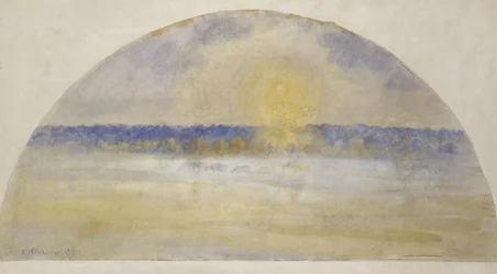 Setting Sun and Fog, Eragny